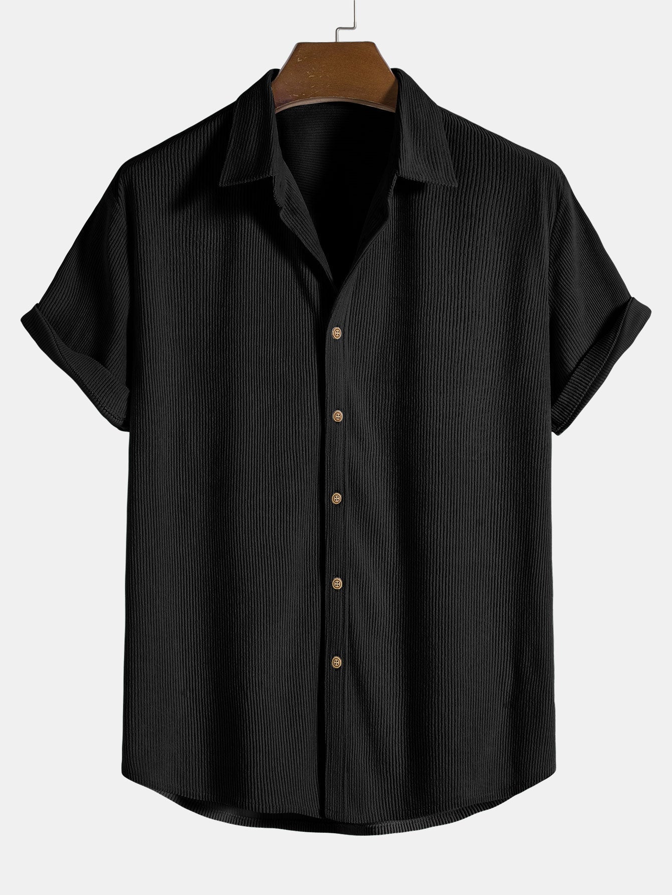 Derada | Corduroy Casual Button - Up Shirt - Derada Fashion