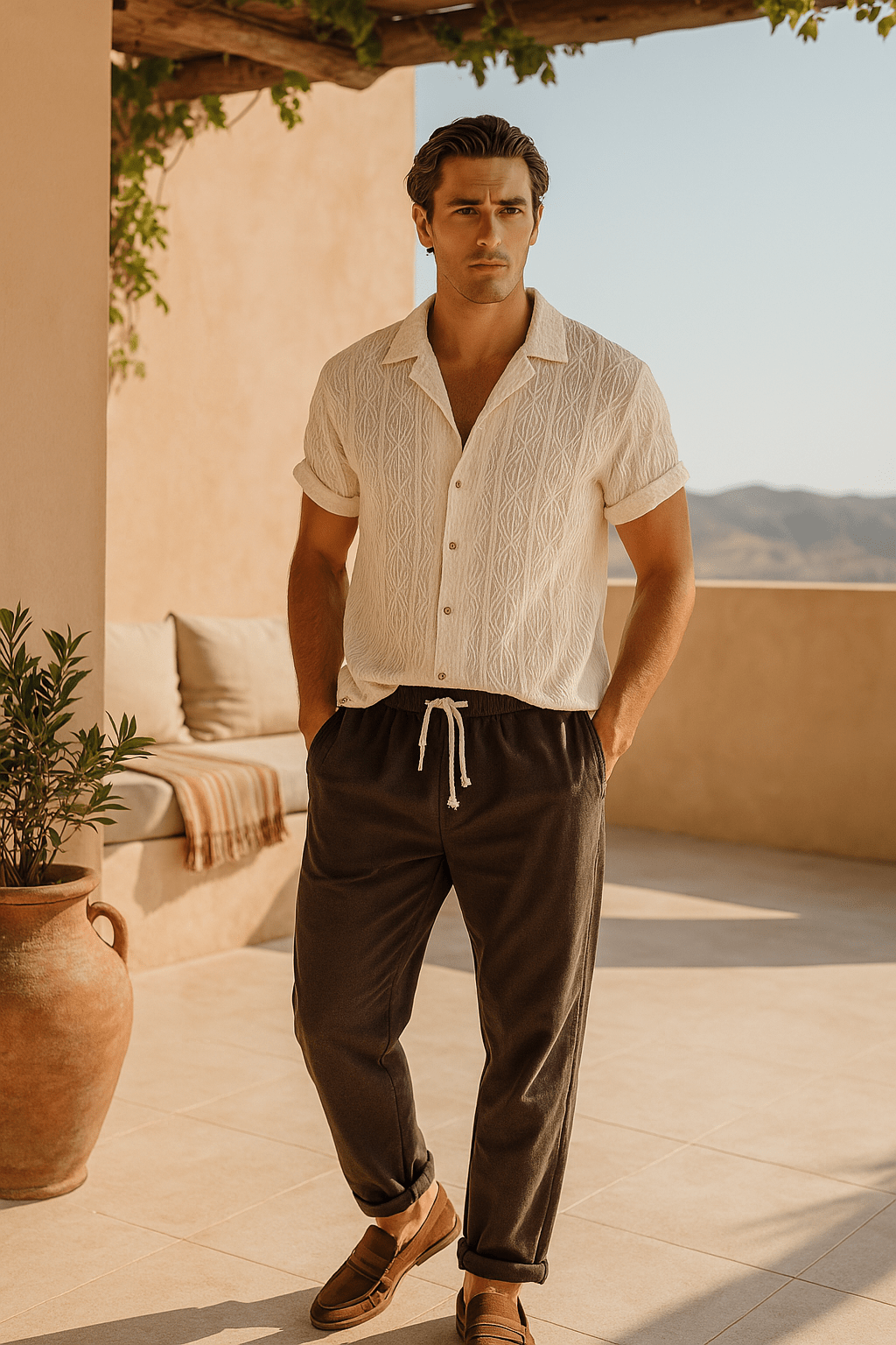 Derada | Geometrisch Jacquard Cubaans Set - Derada Fashion