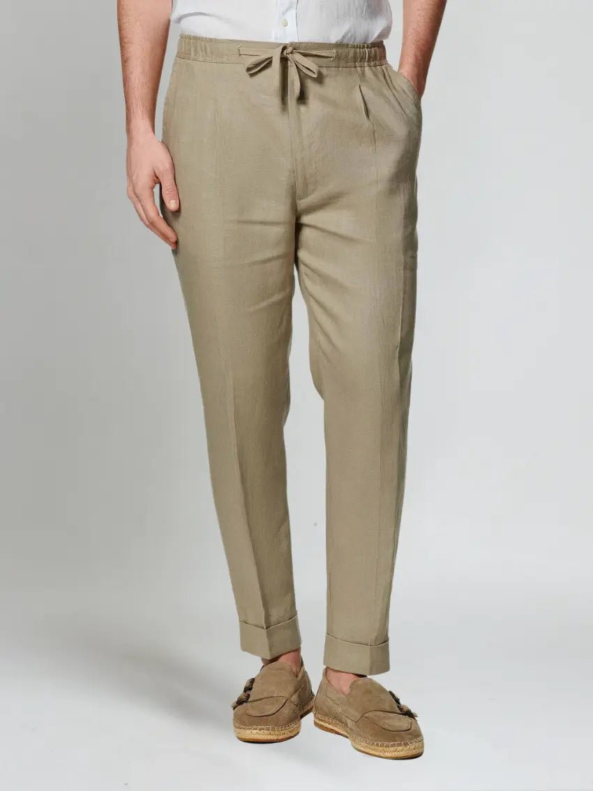 Derada | Linnen Broek - Khaki - Derada