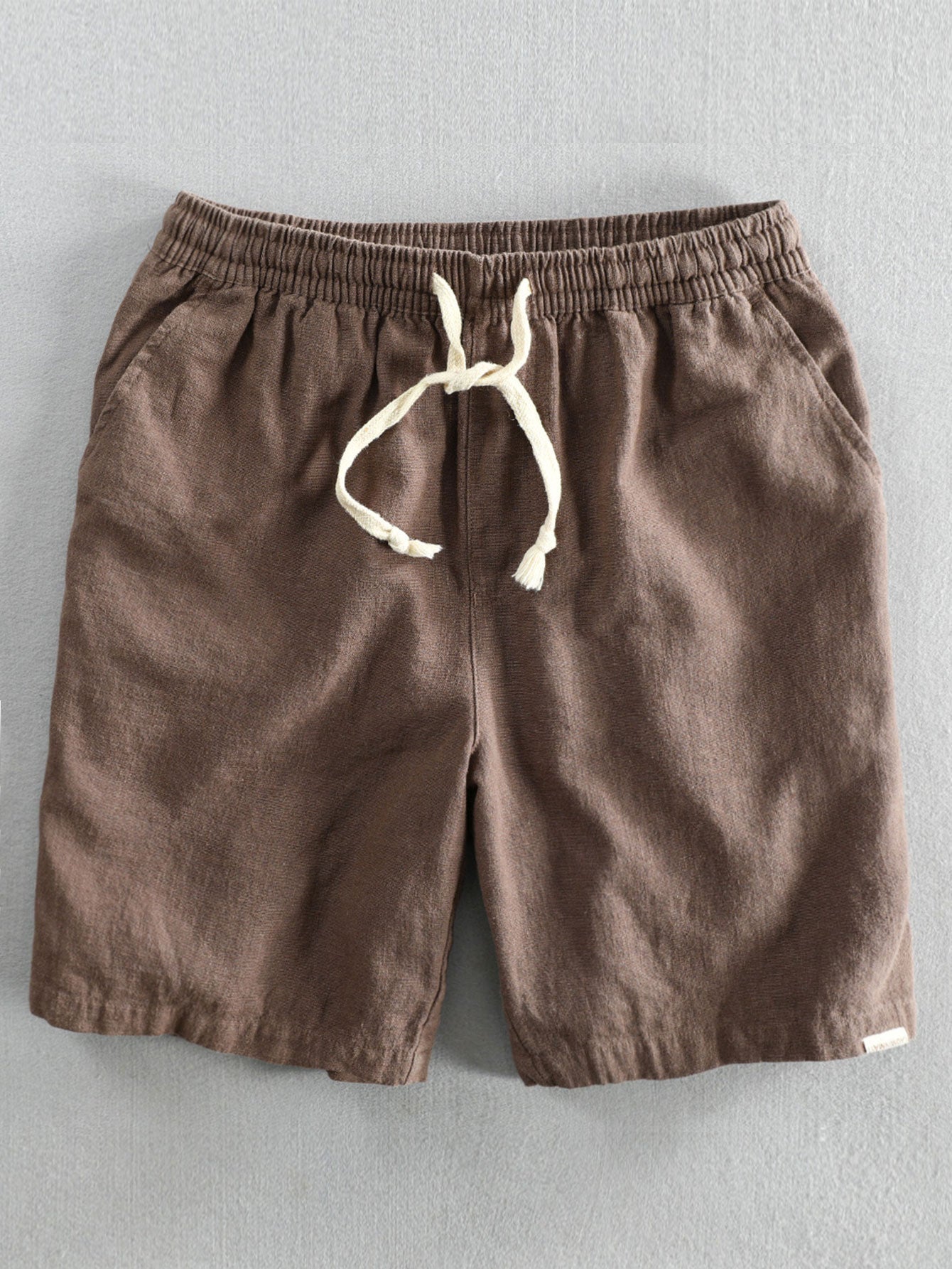 Derada | Naturel Linnen Trekkoord Shorts - Derada Fashion