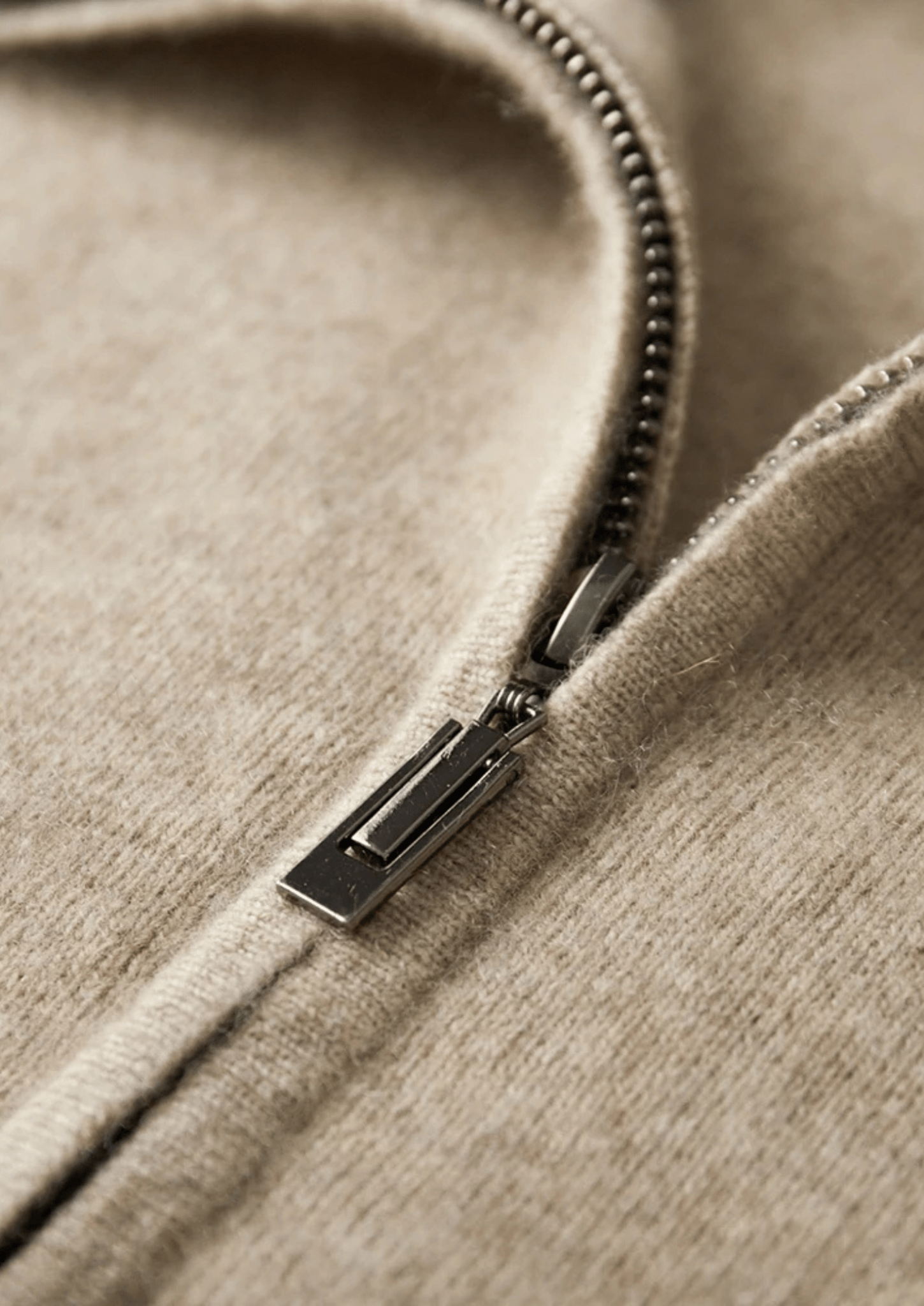 PREMIUM CASHMERE ZIP POLO CARDIGAN - Derada