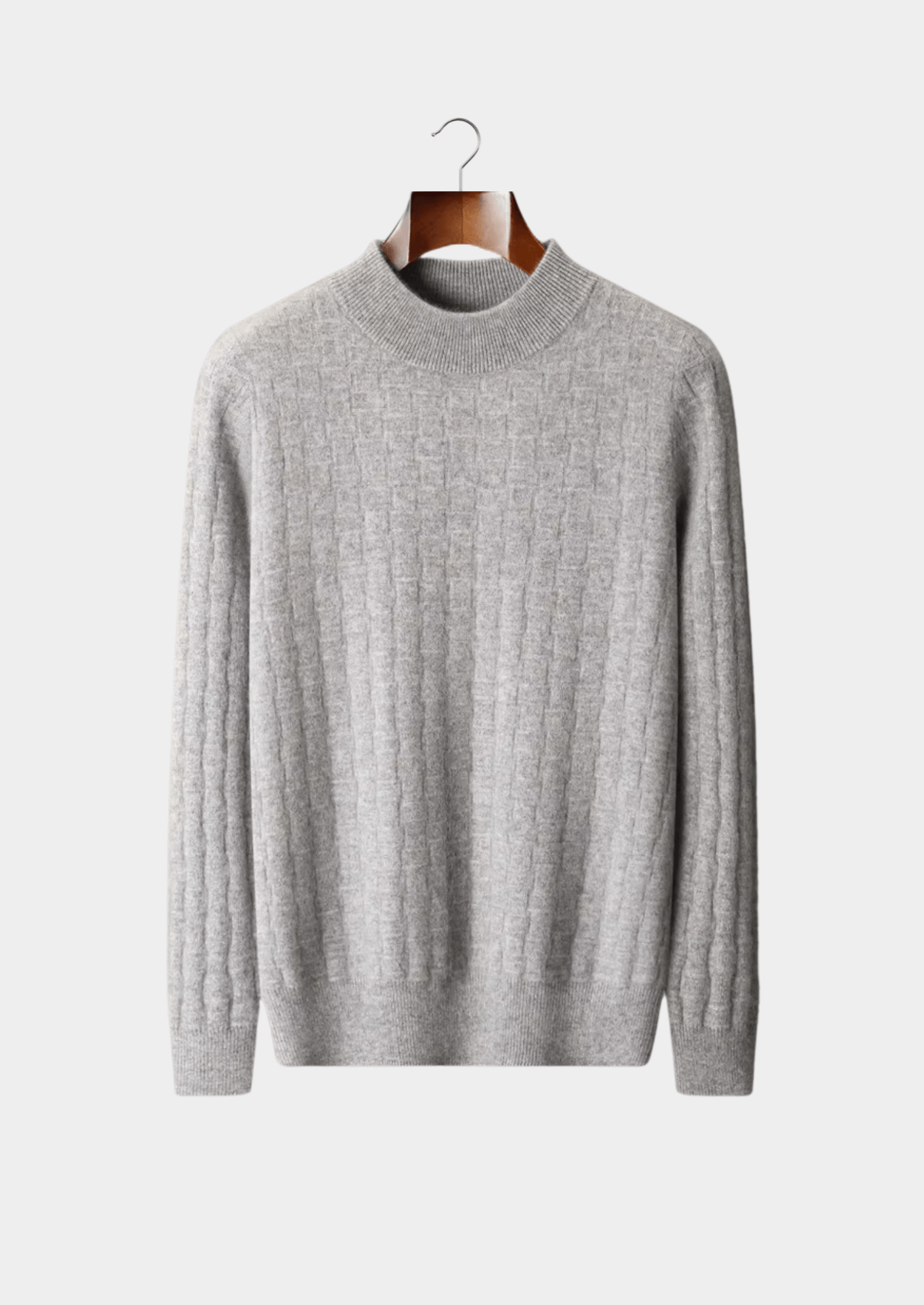 PURE EXTRA - FINE MERINO WOOL TEXTURED MOCKNECK - Derada