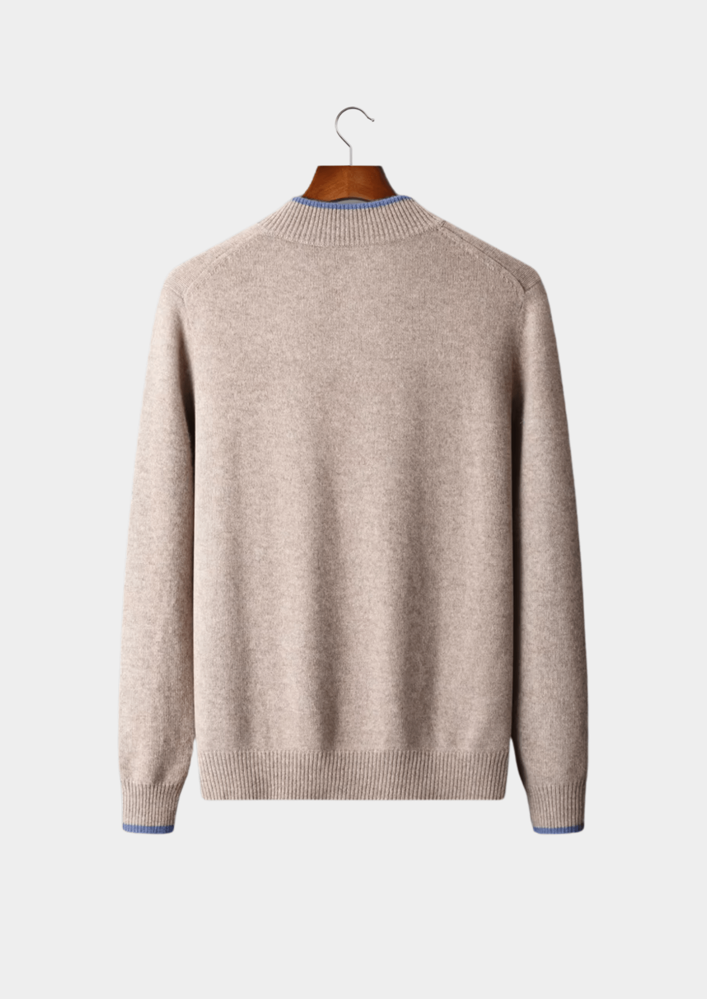 PURE EXTRA - FINE MERINO WOOL TWO - TONE ZIP CARDIGAN - Derada