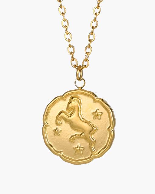 Zodiac Sign Necklace - Gold - Derada