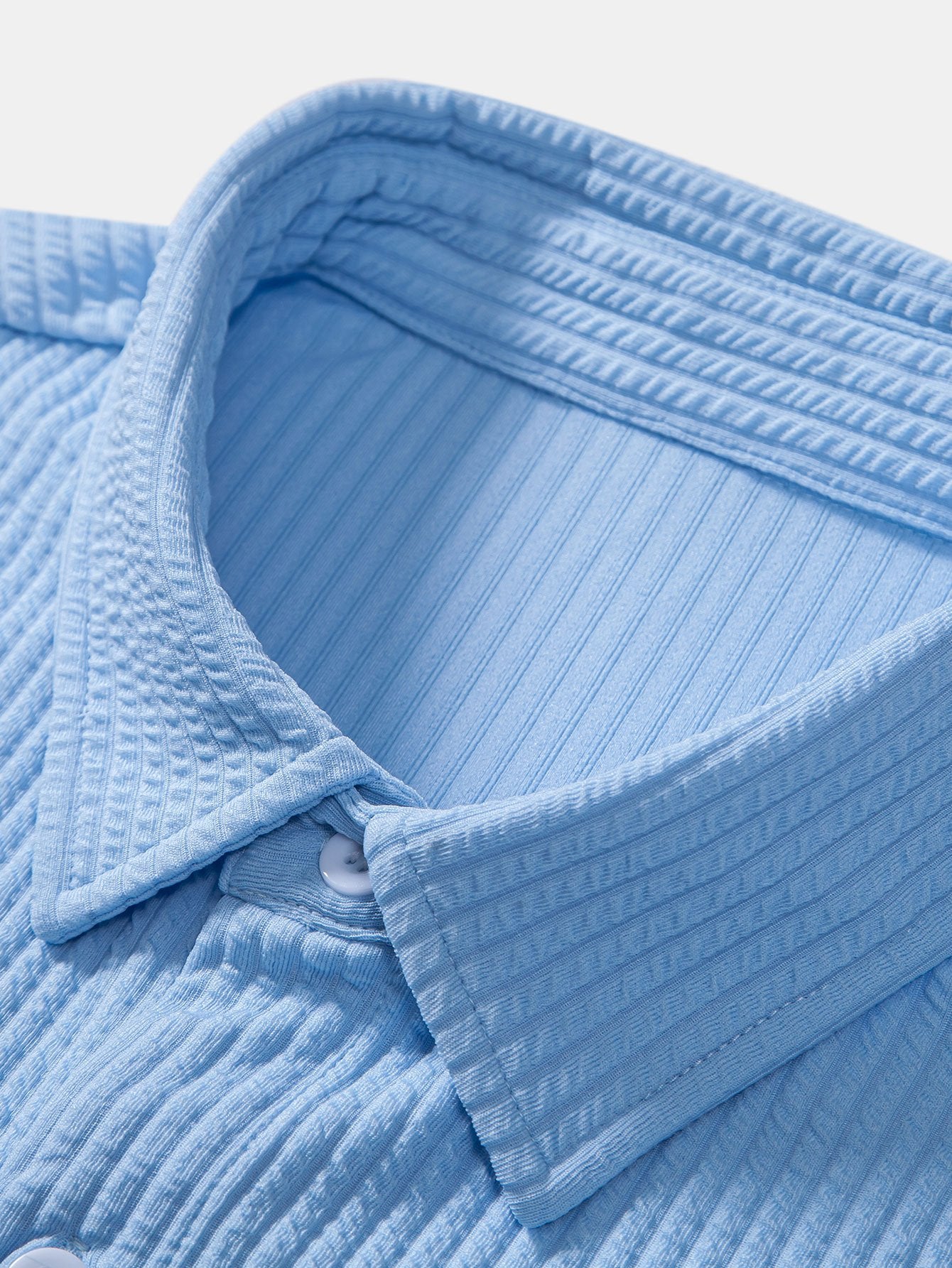 Derada | 3 - Pack Geribbeld Button - Up Comfort Shirt - Derada Fashion