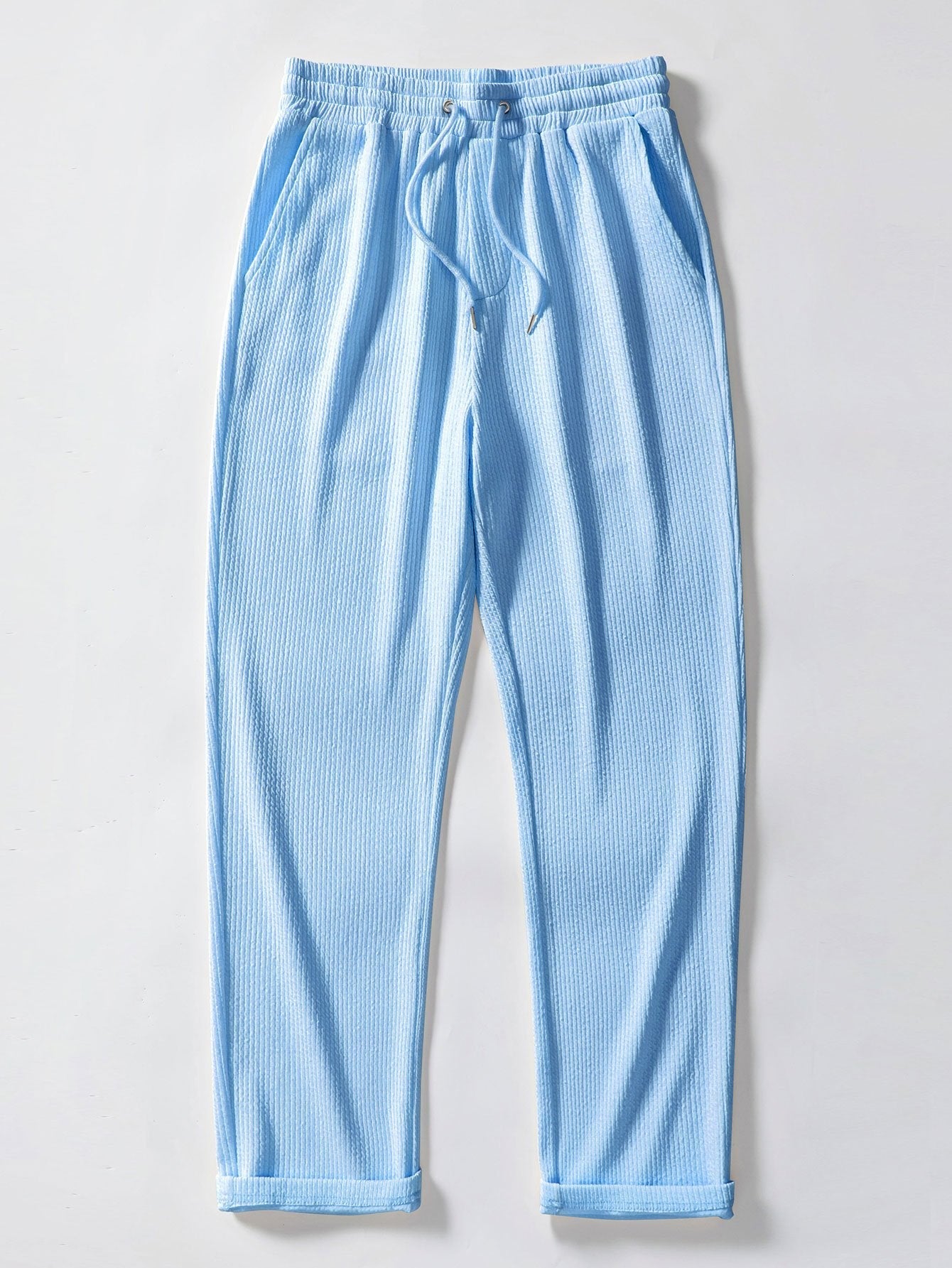 Derada | Geribbelde Straight Fit Broek - Derada Fashion