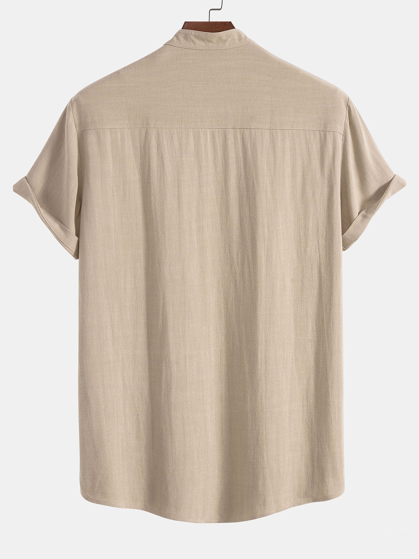 Derada | Linnen Blend Standkraag Shirt - Derada Fashion