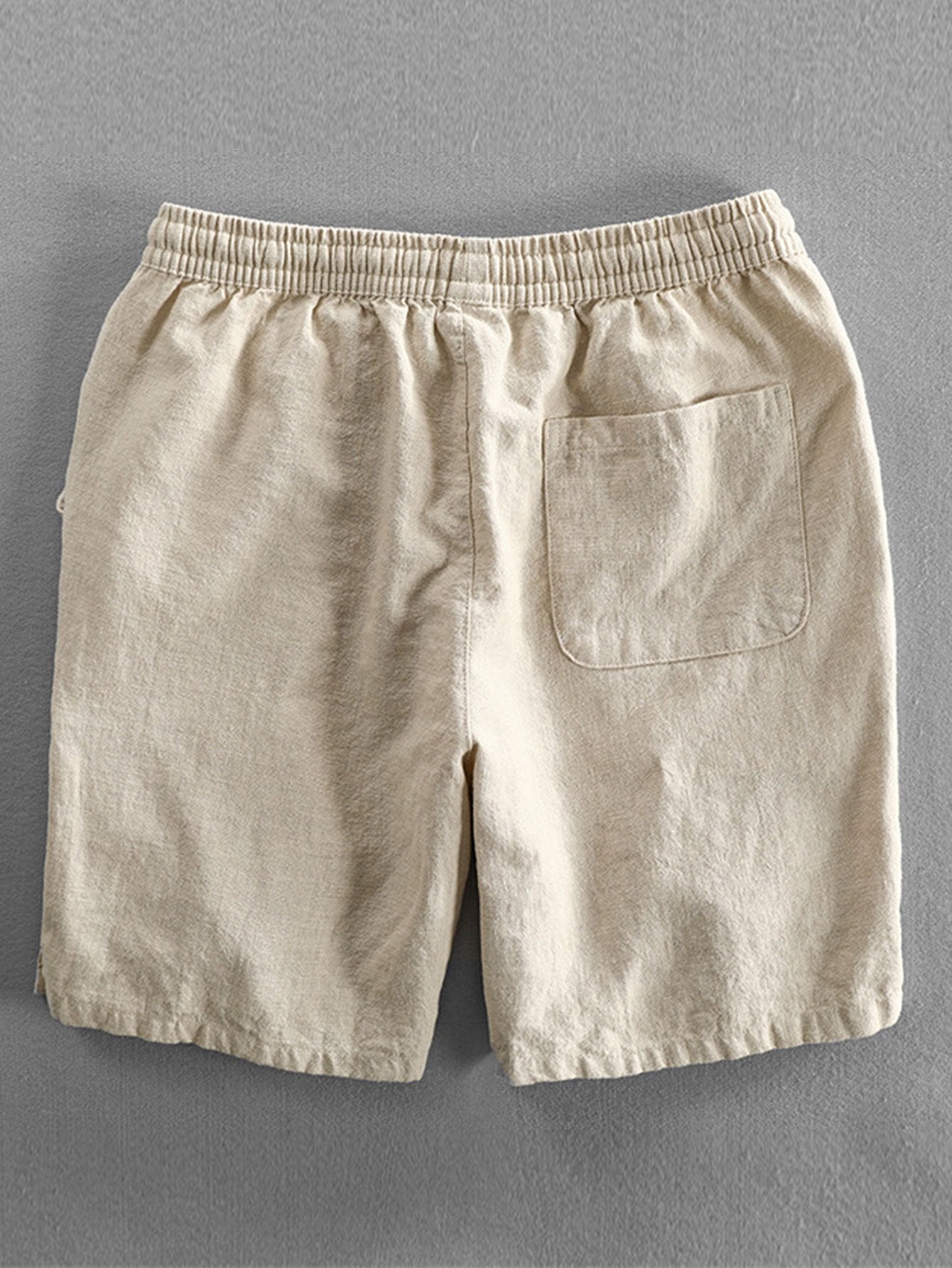 Derada | Naturel Linnen Trekkoord Shorts - Derada Fashion