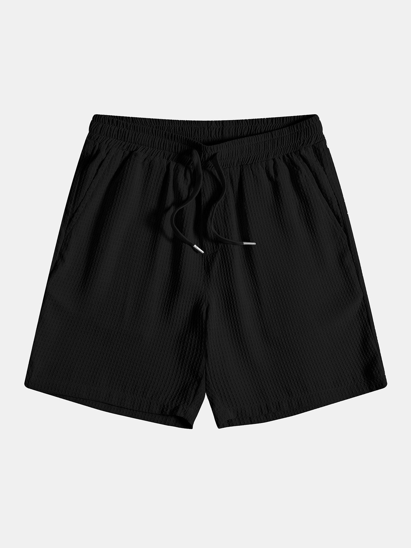 Derada | Wafelstructuur Drawstring Shorts - Derada Fashion