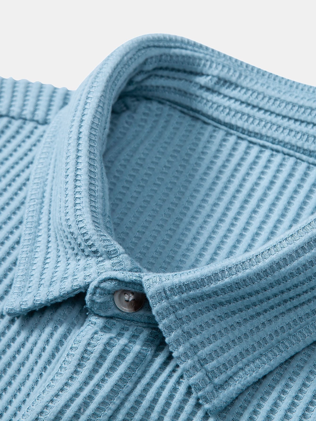 Derada | Wafelstructuur Knoopshirt - Derada Fashion