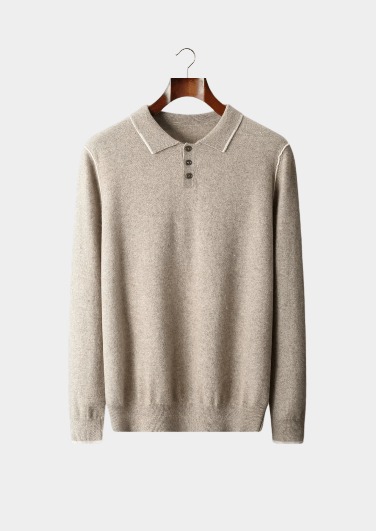 PREMIUM CASHMERE TWO TONE BUTTON POLO - Derada